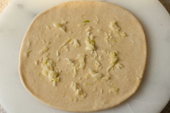preparing cheese garlic naan recipe