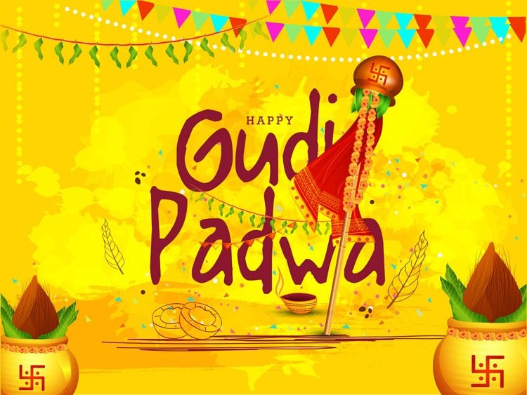 vector photo signifying and symbolizing gudi padwa festival.