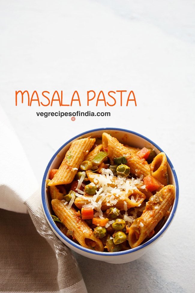 Masala Pasta Recipe  Easy Indian Style Pasta Recipe