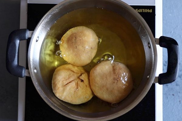 frying moong dal kachori