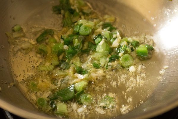 sautéing ginger garlic paste. 