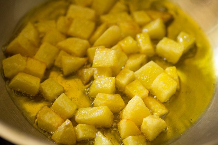 sauteed potato cubes