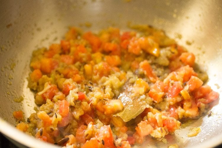 sauteing tomatoes