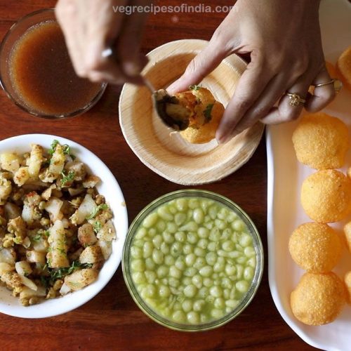 Mumbai Style Pani Puri with moong sprouts Pani recipe for pani puri