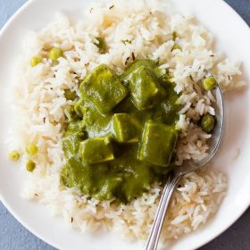 palak paneer recipe - no onion no garlic