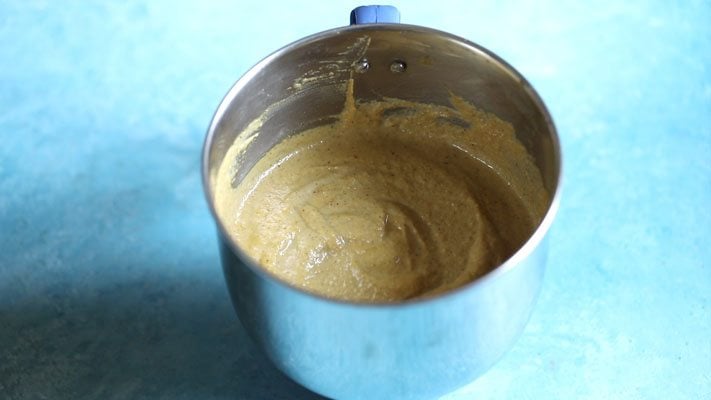 ingredients ground to a smooth and fine thandai paste. 