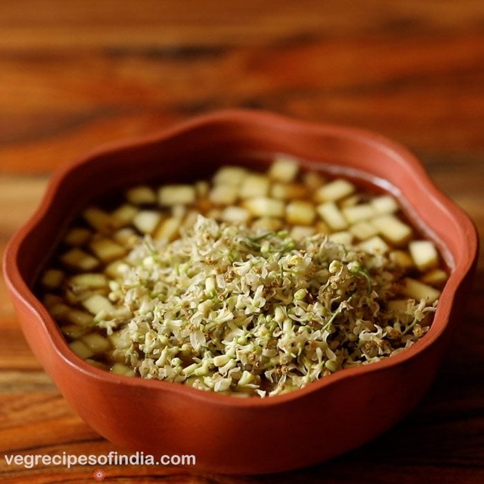 neem flowers added to the bowl. 