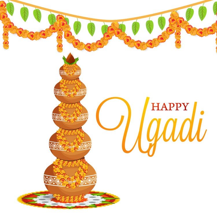 vector image signifying ugadi festival.