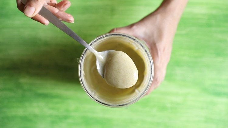 fine and smooth aam panna syrup in spoon