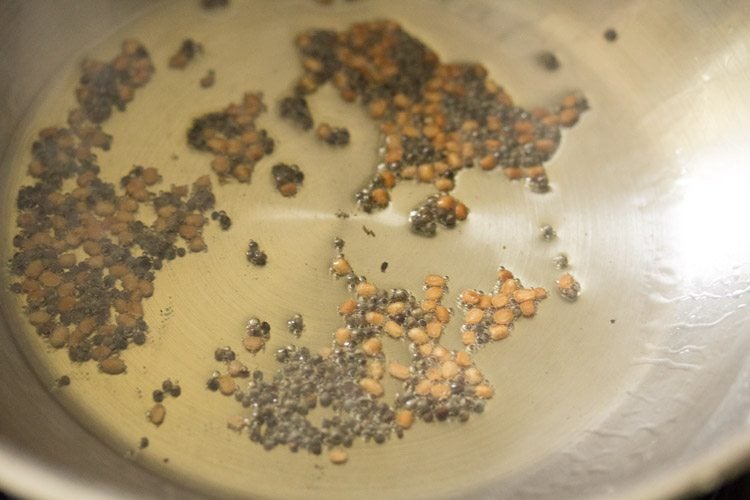 sautéing urad dal. 