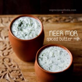 neer more served in 2 earthen glasses with text layovers.