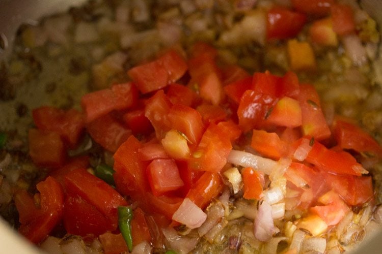 chopped tomatoes added