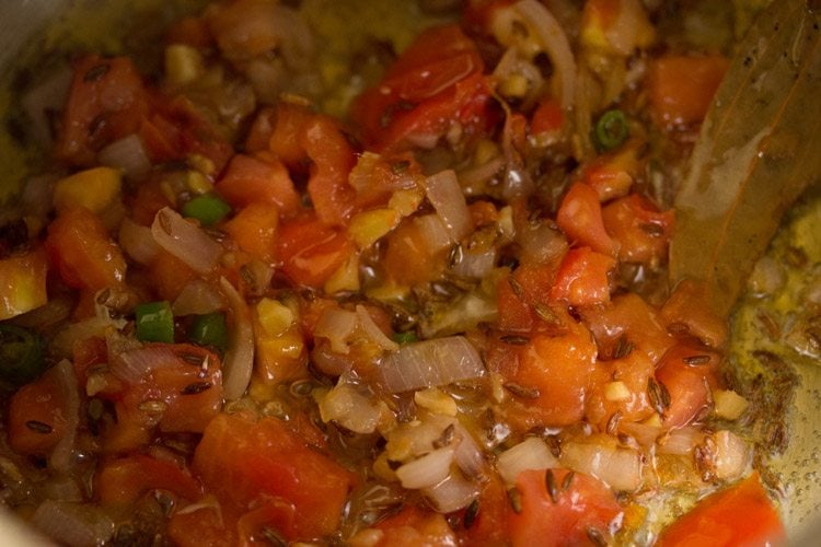 sauteing tomatoes