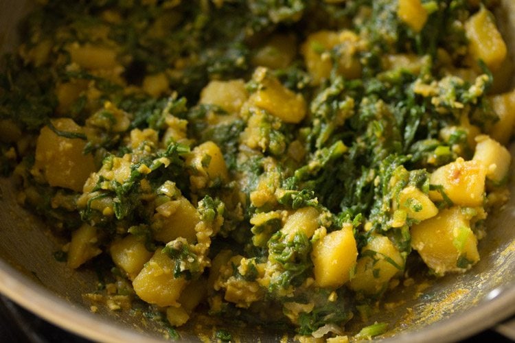 ricetta aloo palak sabzi