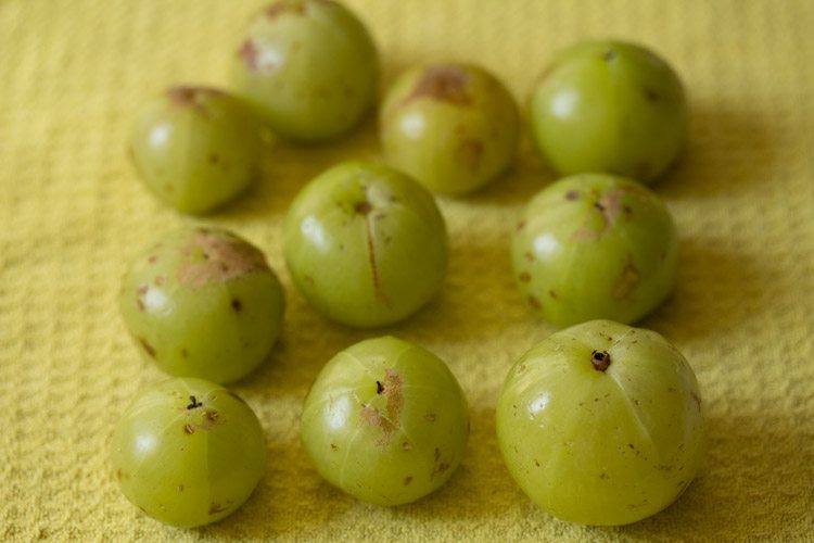 amla or indian gooseberry for amla pickle or amla achar. 