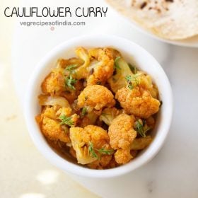 cauliflower curry recipe, cauliflower gravy recipe