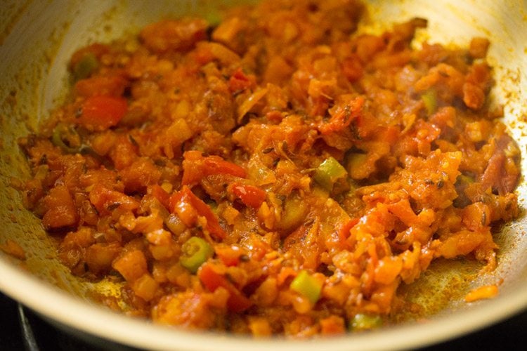 sautéing tomatoes. 