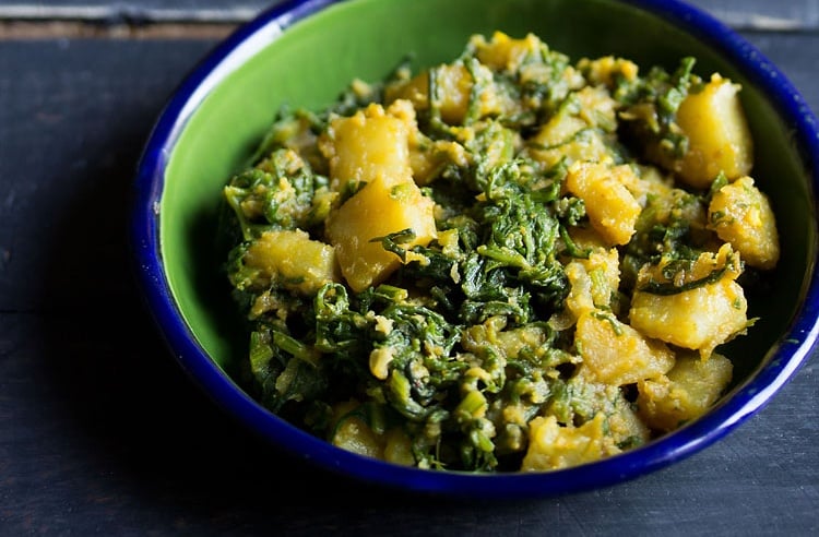 Anar Ki Sabji Palak ki Sabji | Easy One Pot Aloo Palak Sabzi