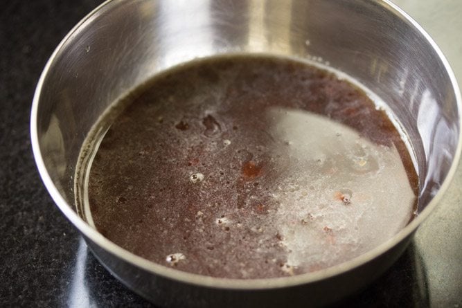 jaggery added to water