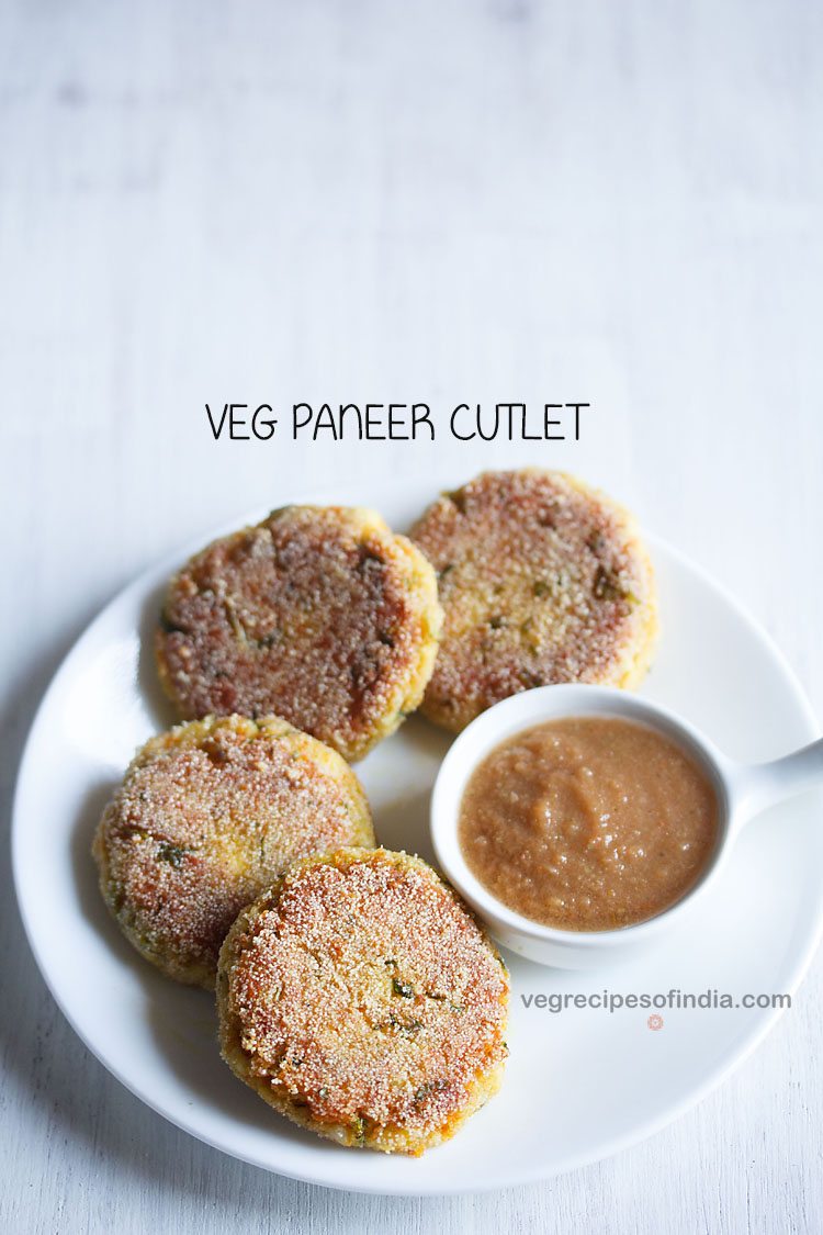 paneer cutlet served on a plate