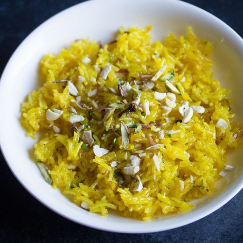 zarda recipe, meethe chawal recipe, zarda pulao recipe, sweet rice recipe