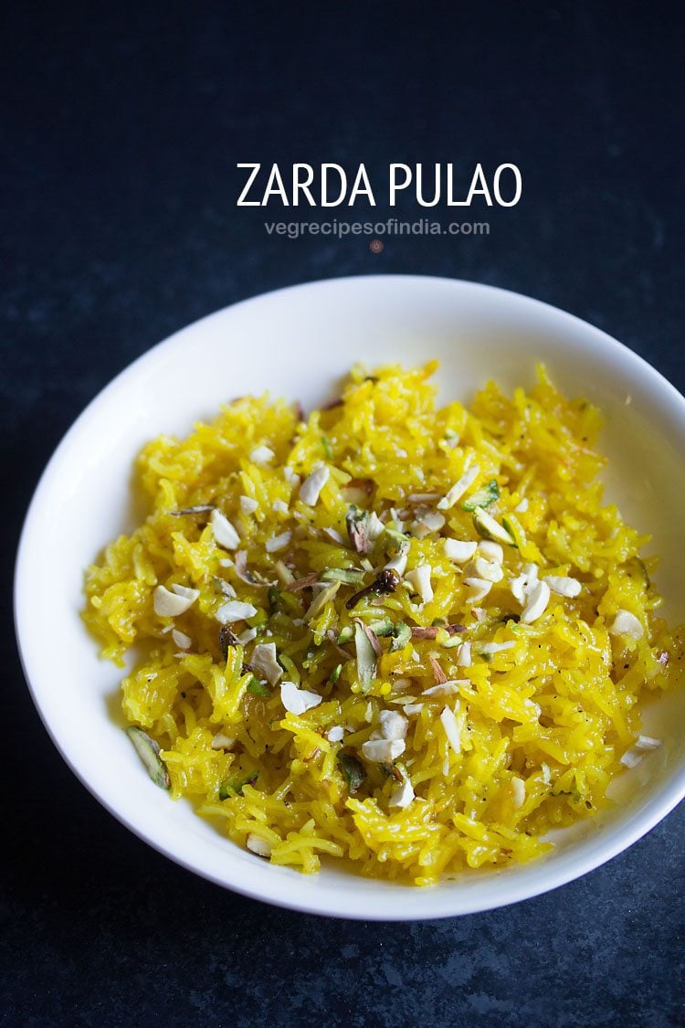 zarda pulao recipe, meethe chawal