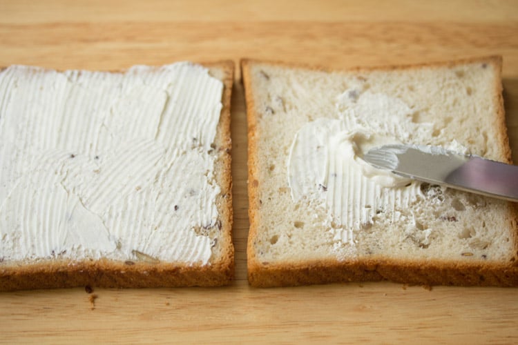 making cream cheese sandwich recipe