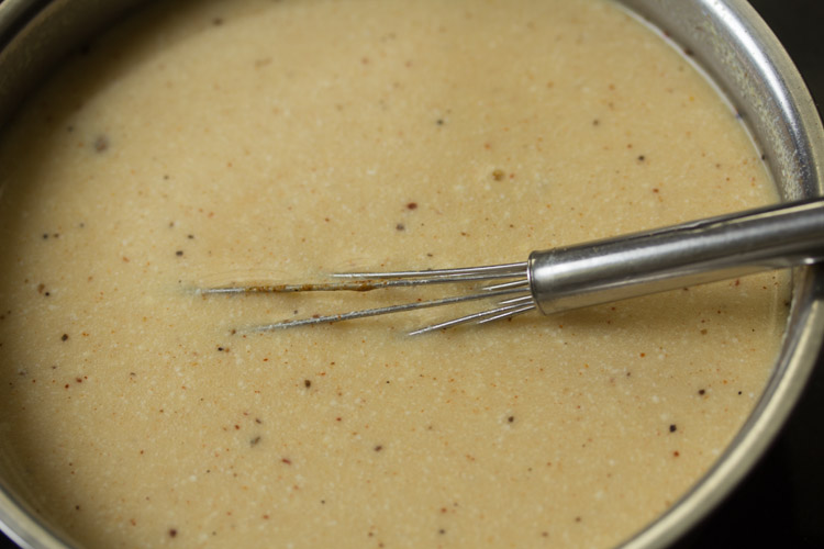 ingredients mixed well into the curd mixture. 