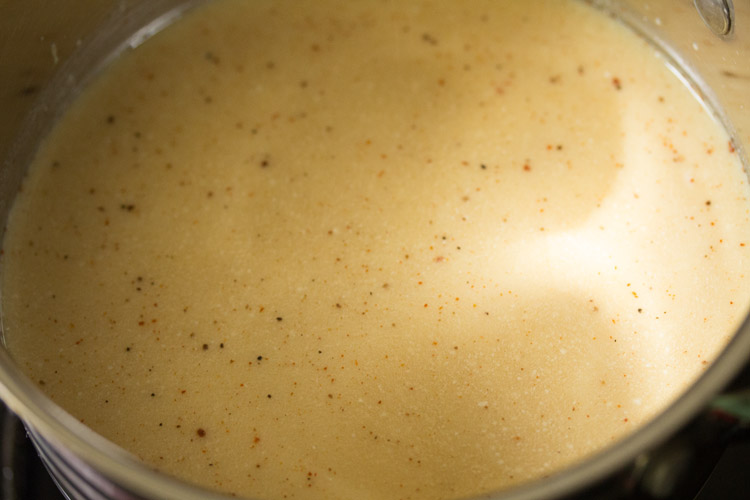 pan placed on stovetop. 