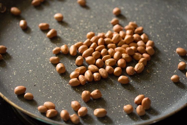 peanuts in pan or skillet