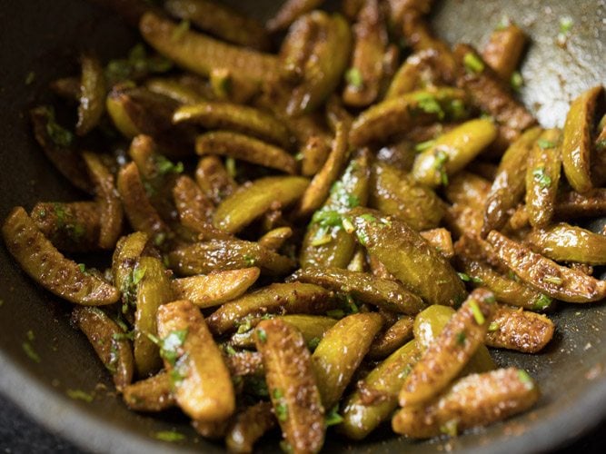 cooked dondakaya fry. 