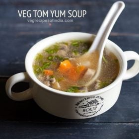 tom yum soup recipe, thai tom yum soup recipe, vegetarian tom yum soup