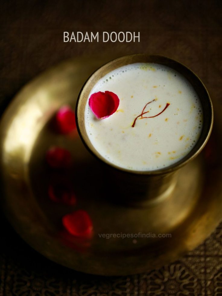 Badam Milk Recipe (Indian Almond Drink) - Dassana’s Veg Recipes