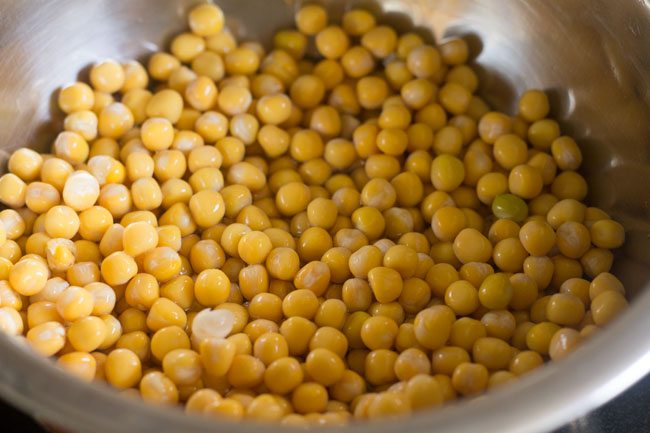 drained dried white peas. 