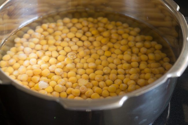 water added to cooker. 