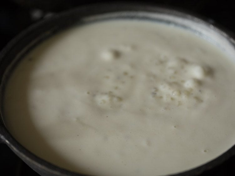 javvarisi payasam being simmered. 