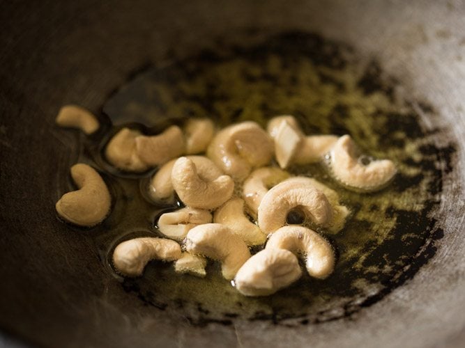 cashews adding to ghee