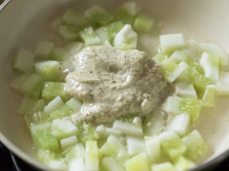 making cucumber pachadi recipe