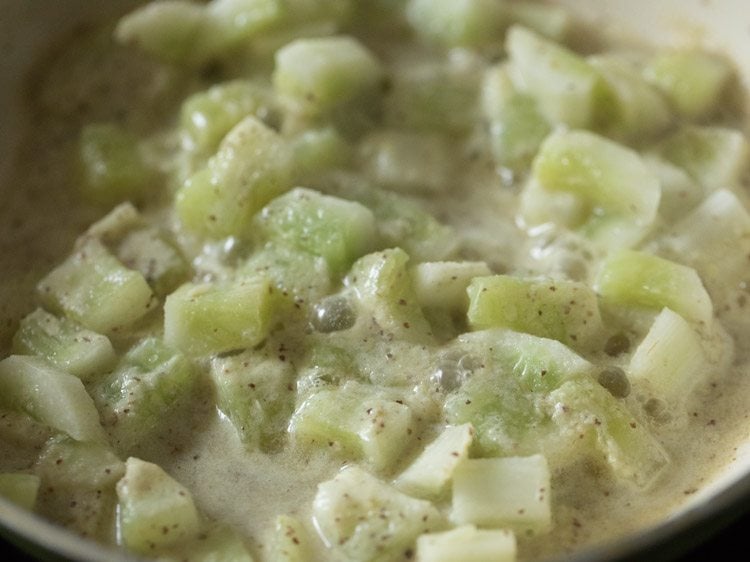 making cucumber pachadi recipe