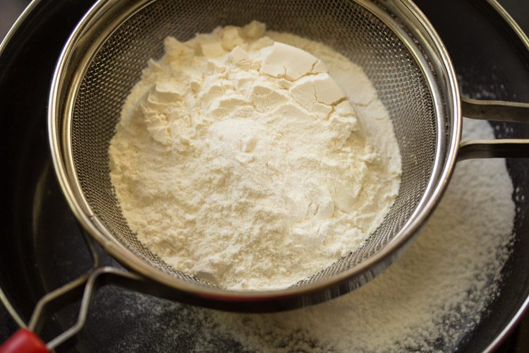 sifting flour