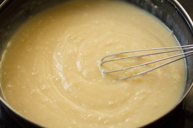 egg free sponge cake batter after whisking