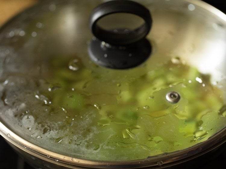 making snake gourd bhaji recipe