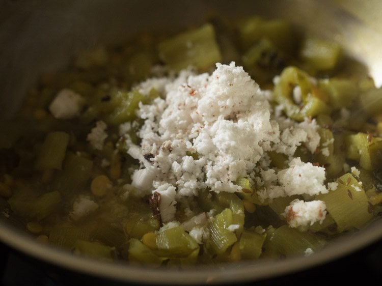 making snake gourd bhaji recipe