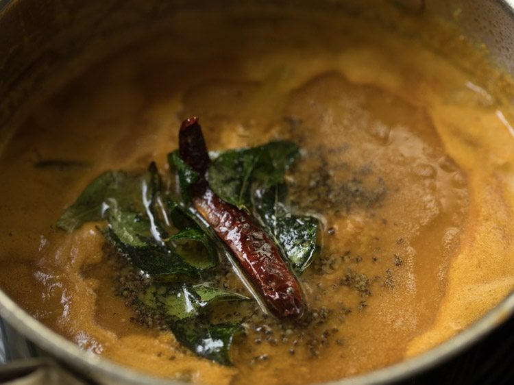 making varutharacha sambar recipe