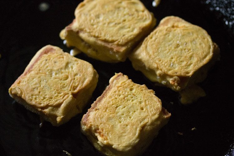 frying potato bread pattice till evenly golden and crisp from both sides. 