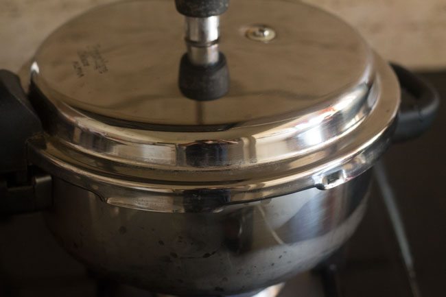 pressure cooking chana dal.