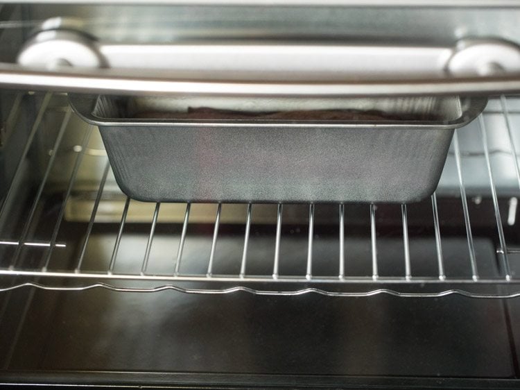 baking chhena poda in an oven. 