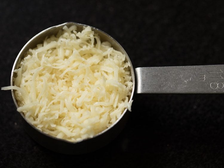 grated mozzarella cheese. 