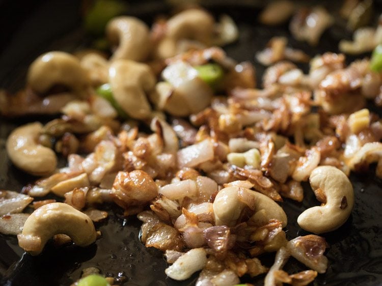 sautéing onions till golden. 