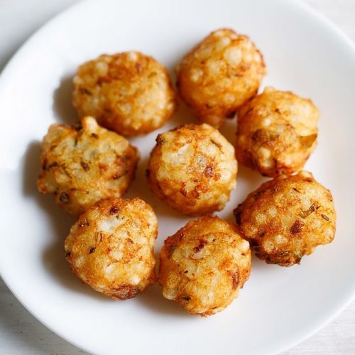 sabudana bonda recipe, saggubiyyam punugulu recipe